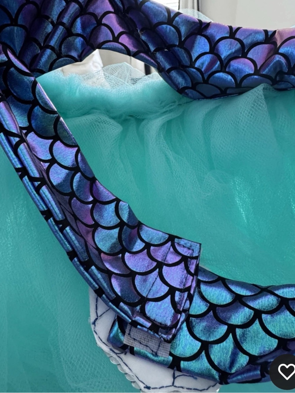 Kids Mermaid Dress Size 8 Luxury Tutu Costume Purple Aqua - Picture 14 of 16